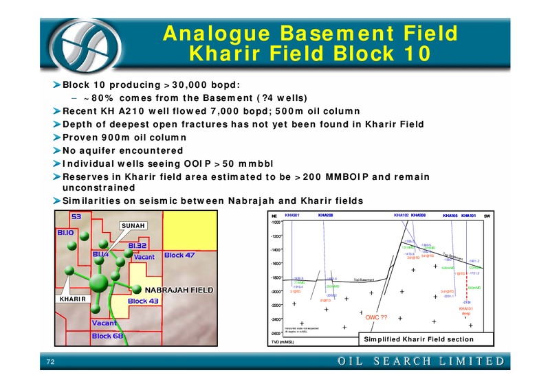 FIELD TRIP – Oil Search Limited – slide 72