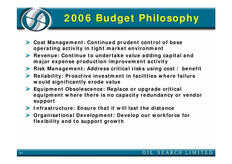 FIELD TRIP – Oil Search Limited – slide 81