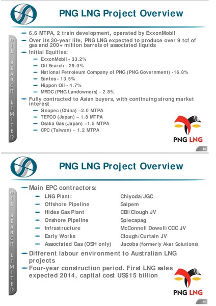 INVESTOR FIELD TRIP – Oil Search Limited – slide 7