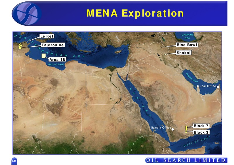 OIL SEARCH ROADSHOW – Oil Search Limited – slide 50