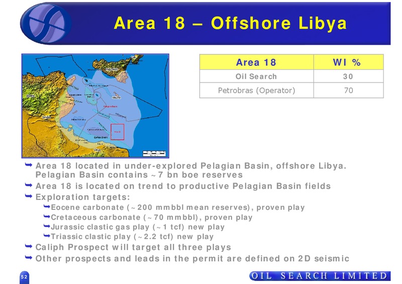 OIL SEARCH ROADSHOW – Oil Search Limited – slide 52