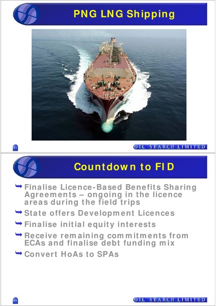 INVESTOR FIELD TRIP – Oil Search Limited – slide 11