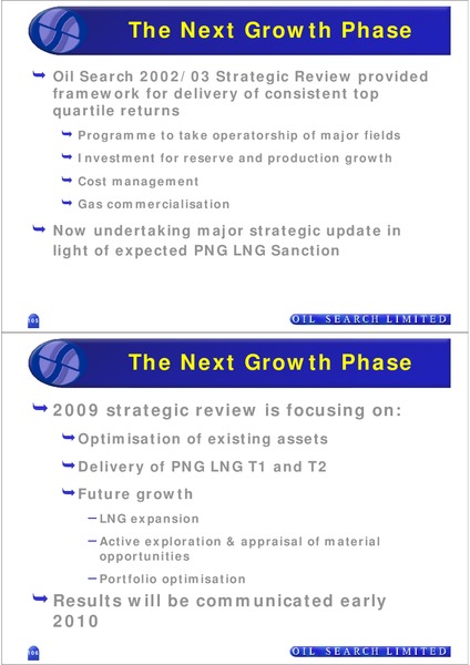 INVESTOR FIELD TRIP – Oil Search Limited – slide 53