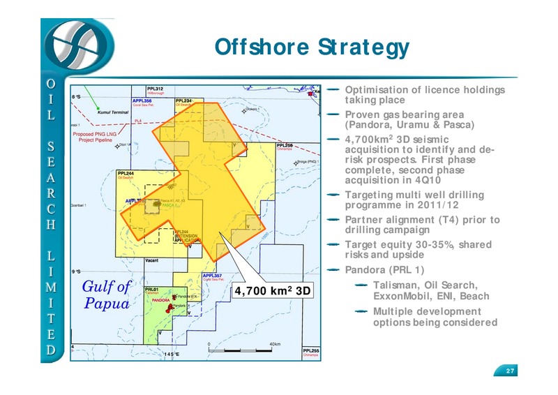 MORGAN STANLEY 9TH ANNUAL ASIA PACIFIC SUMMIT 2010 SINGAPORE – Oil Search Limited – slide 27