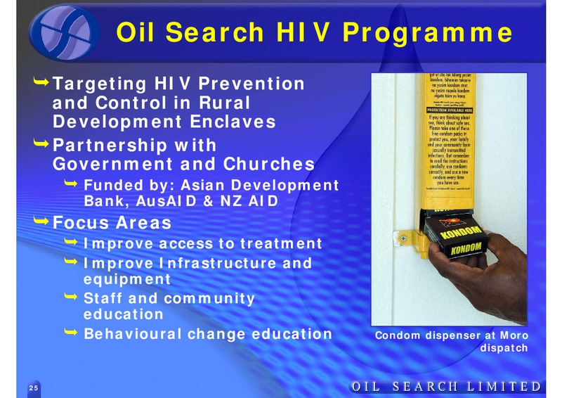 INVESTOR PRESENTATION – Oil Search Limited – slide 25