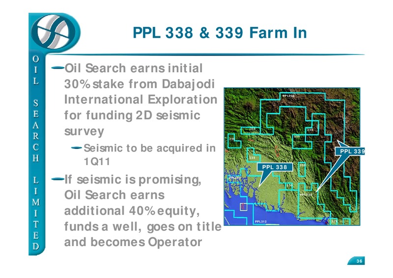 INVESTOR FIELD TRIP 2010 – Oil Search Limited – slide 36
