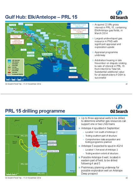NOVEMBER 2014 INVESTOR FIELD TRIP – Oil Search Limited – slide 20