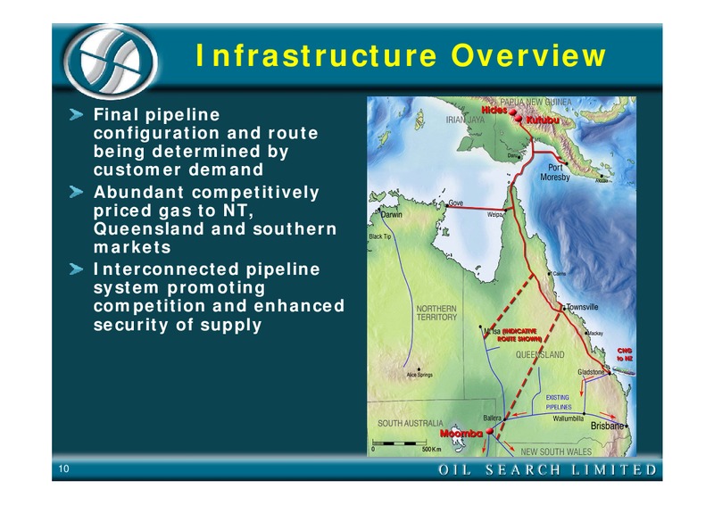 PNG TO AUSTRALIA PIPELINE PROJECT CONFERENCE – Oil Search Limited – slide 10