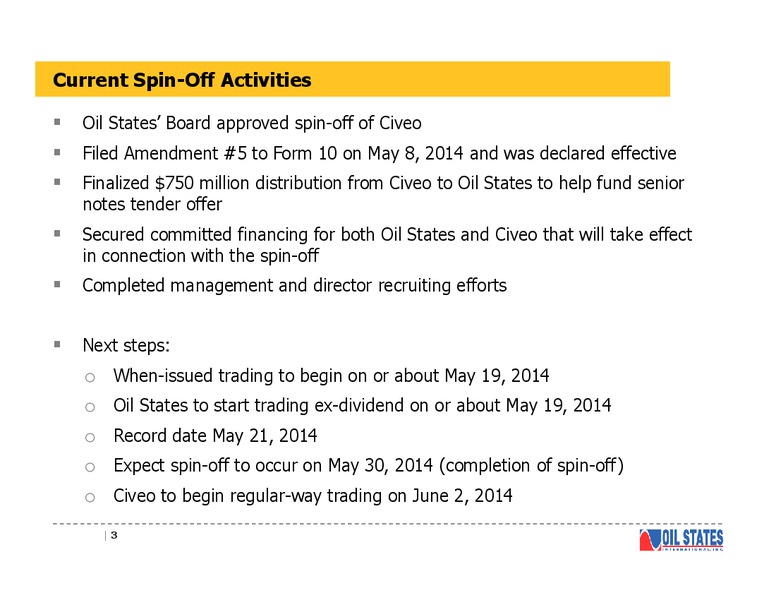 INVESTOR PRESENTATION – Oil States International Inc. – slide 2