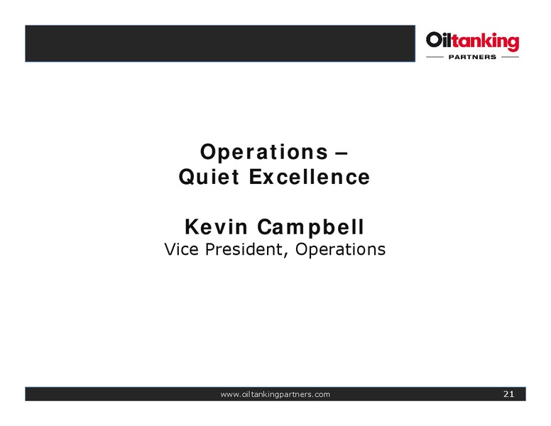 Oiltanking Partners Inaugural Analyst Day – Oiltanking Partners Lp – slide 20