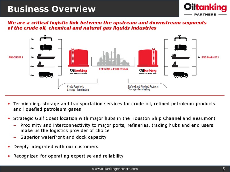 Citi MLP and Midstream Infrastructure Conference Investor Presentation – Oiltanking Partners Lp – slide 4