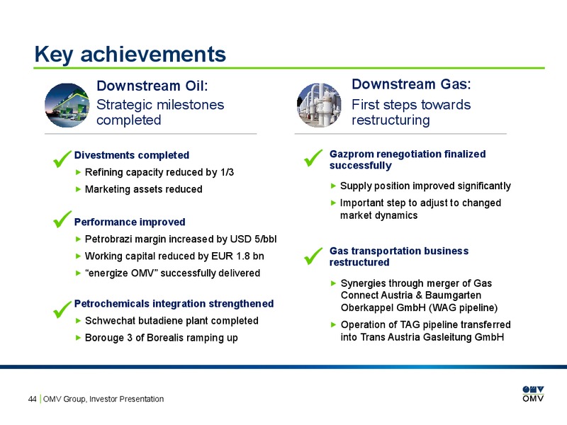 Investor Presentation – OMV – slide 43