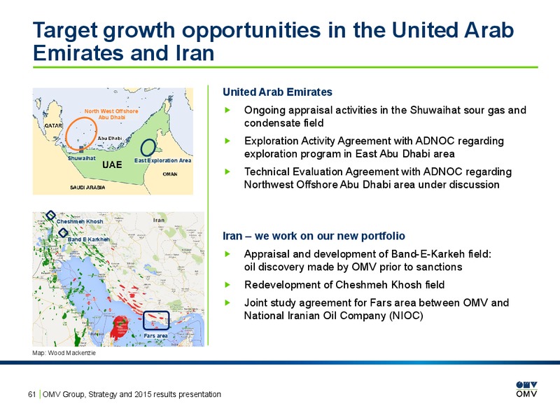 2015 Results Presentation – OMV – slide 60