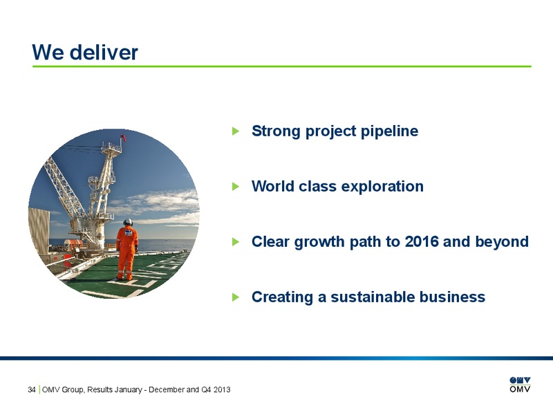 January December and Q4 2013 – OMV – slide 34