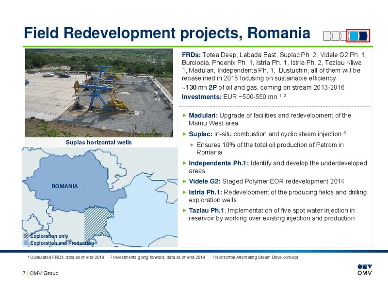 Exploration and Production – OMV – slide 6
