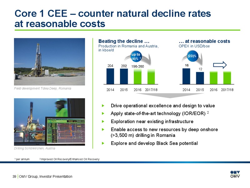 February 2016 Investor Presentation – OMV – slide 38