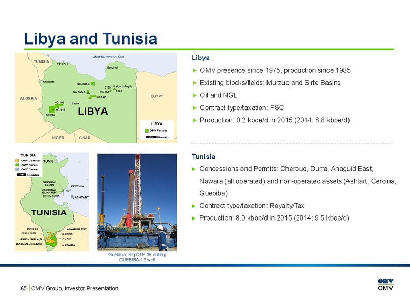 February 2016 Investor Presentation – OMV – slide 64