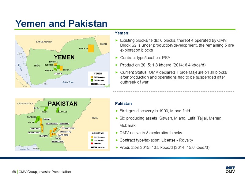 February 2016 Investor Presentation – OMV – slide 67