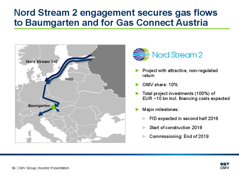 February 2016 Investor Presentation – OMV – slide 85
