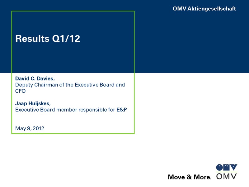 Q1 Results – OMV – slide 1
