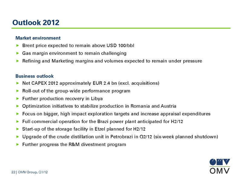 Q1 Results – OMV – slide 22