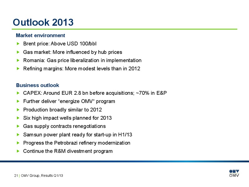 Q1 Results – OMV – slide 21
