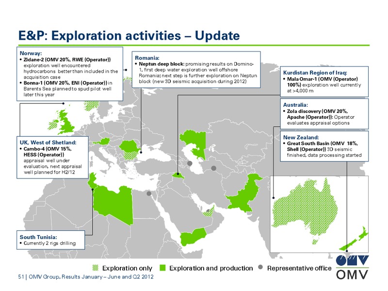 January June and Q2 2012 Results – OMV – slide 50