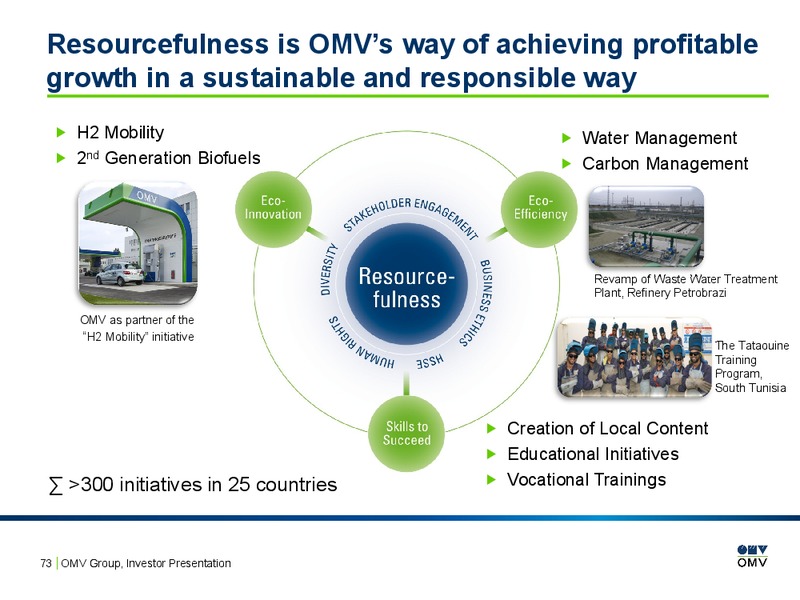 INVESTOR PRESENTATION – OMV – slide 72
