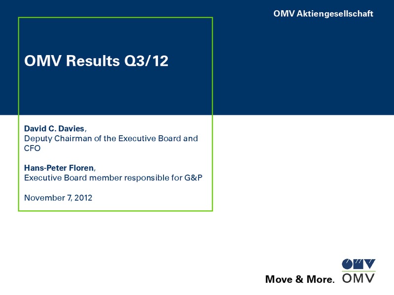 Q3 Results – OMV – slide 1