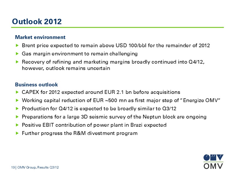 Q3 Results – OMV – slide 19