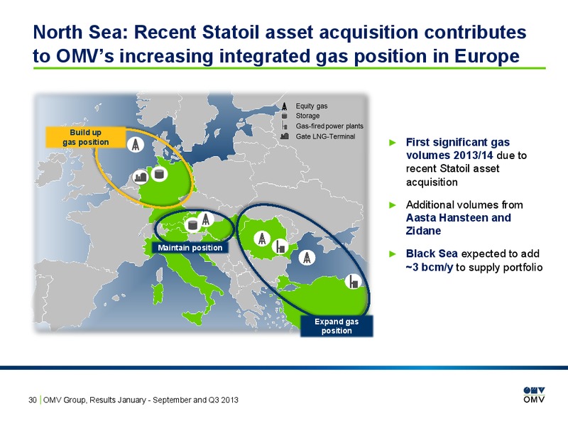 January Spectra Energytember and Q3 2013 Results – OMV – slide 30