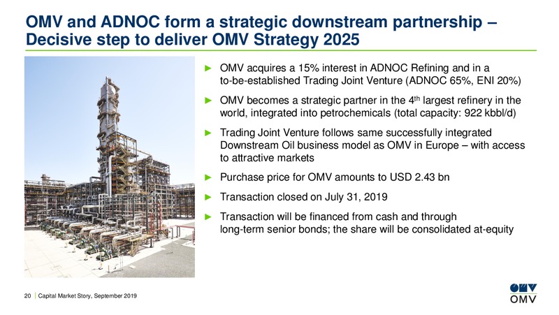 Roadshow London – OMV Group – slide 19