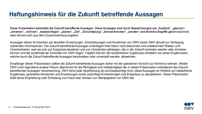 OMV Retail Investor Day – OMV Group – slide 2