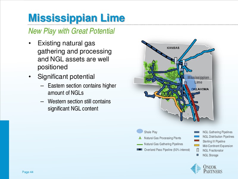 UBS MLP ONE ON ONE CONFERENCE – Oneok Inc. – slide 43