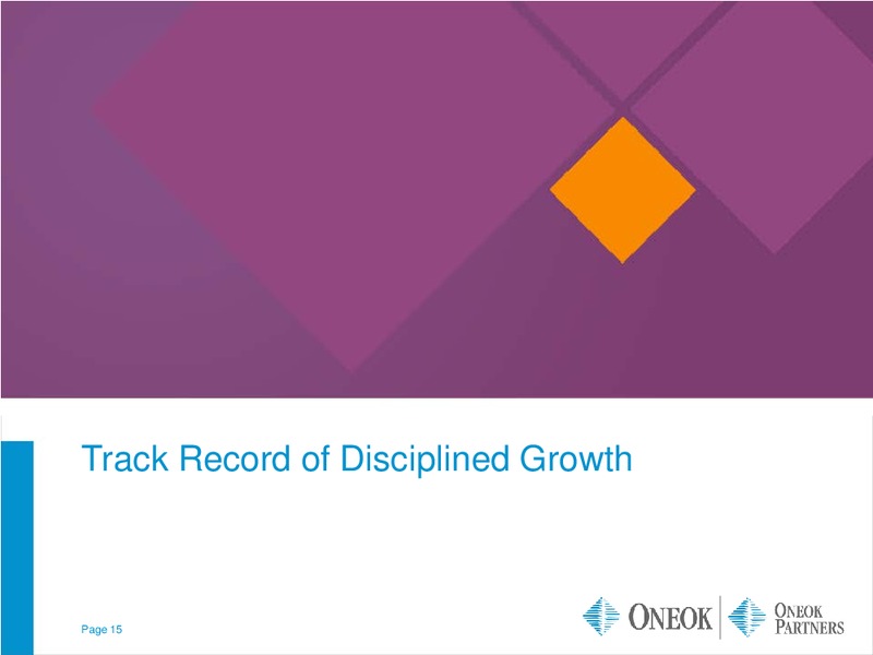 US CAPITAL ADVISORS MIDSTREAM CORPORATE ACCESS DAY – Oneok Inc. – slide 14