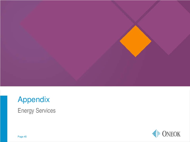 US CAPITAL ADVISORS MIDSTREAM CORPORATE ACCESS DAY – Oneok Inc. – slide 44