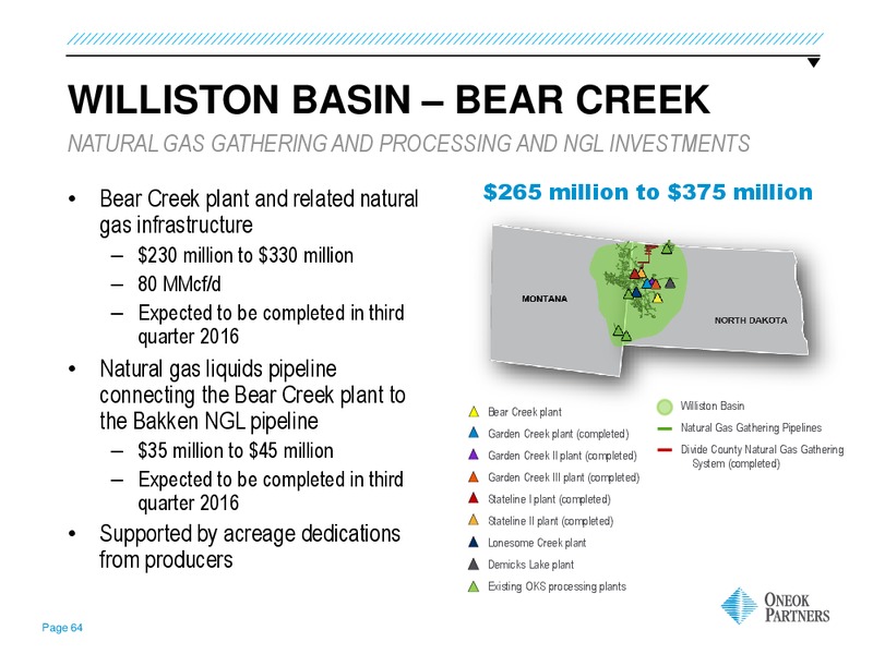 Credit Suisse Energy Summit – Oneok Inc. – slide 63