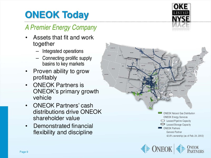 UBS NATURAL GAS ELECTRIC POWER AND MLP CONFERENCE – Oneok Inc. – slide 8