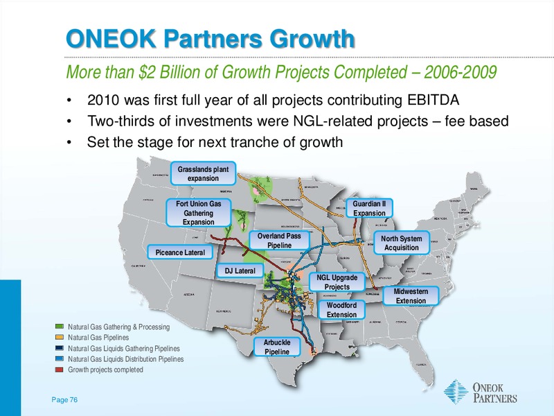 UBS NATURAL GAS ELECTRIC POWER AND MLP CONFERENCE – Oneok Inc. – slide 75