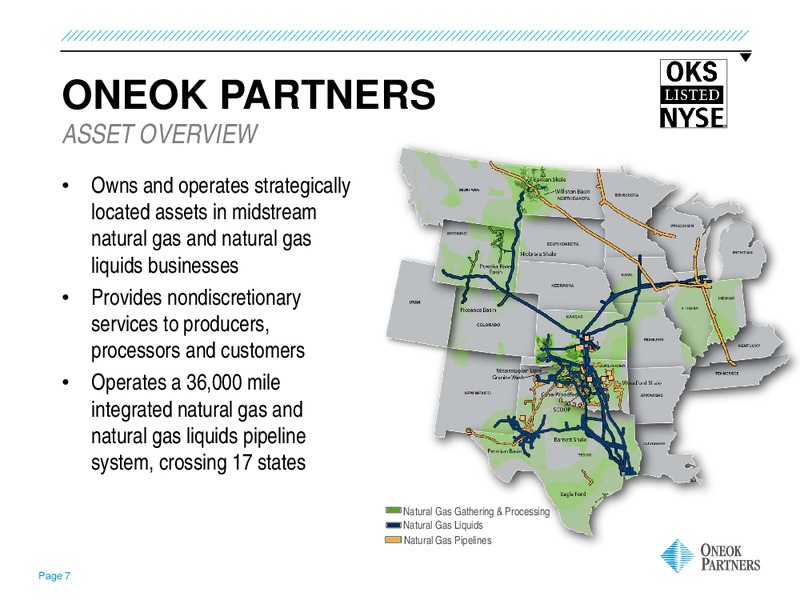 INVESTOR UPDATE – Oneok Inc. – slide 6