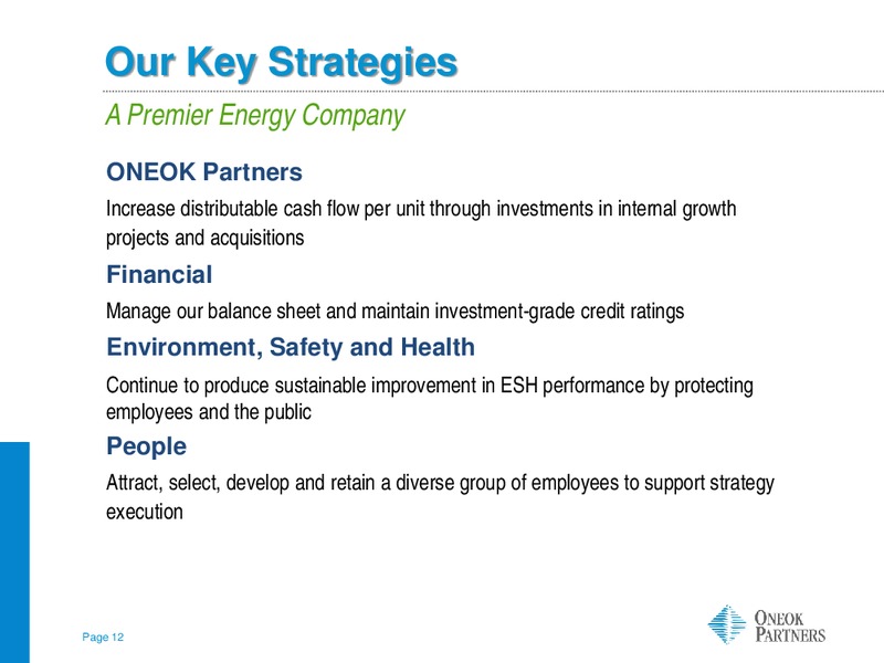 MORGAN STANLEY MLP CORPORATE ACCESS – Oneok Inc. – slide 11