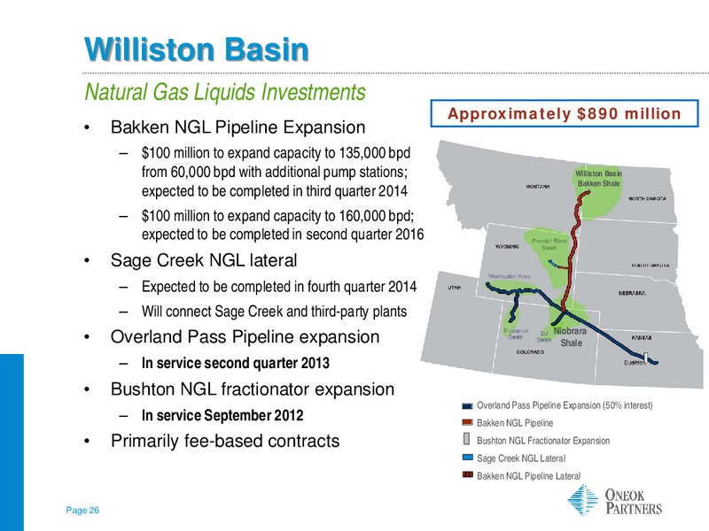 MORGAN STANLEY MLP CORPORATE ACCESS – Oneok Inc. – slide 25