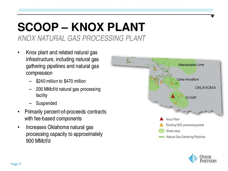 investor Update – Oneok Inc. – slide 70