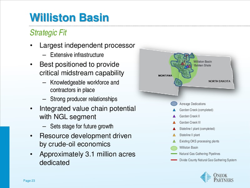 BARCLAYS INVESTMENT GRADE ENERGY & PIPELINE CONFERENCE – Oneok Inc. – slide 22