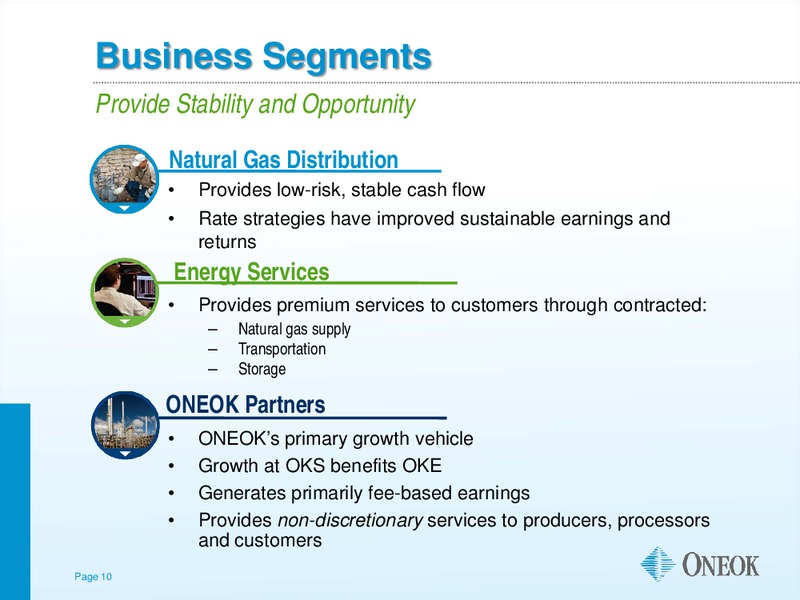 BARCLAYS CAPITAL INVESTMENT GRADE ENERGY AND PIPELINE CONFERENCE – Oneok Inc. – slide 9