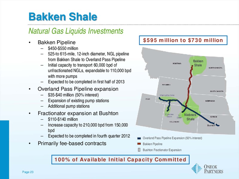 BARCLAYS CAPITAL INVESTMENT GRADE ENERGY AND PIPELINE CONFERENCE – Oneok Inc. – slide 22