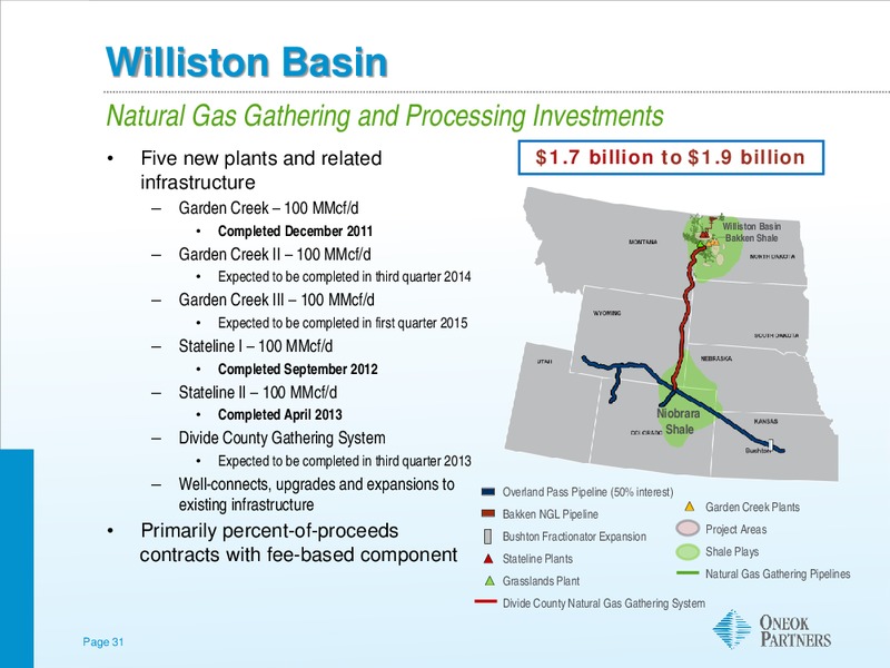 DUG MID CONTINENT ENERGY CONFERENCE – Oneok Inc. – slide 30