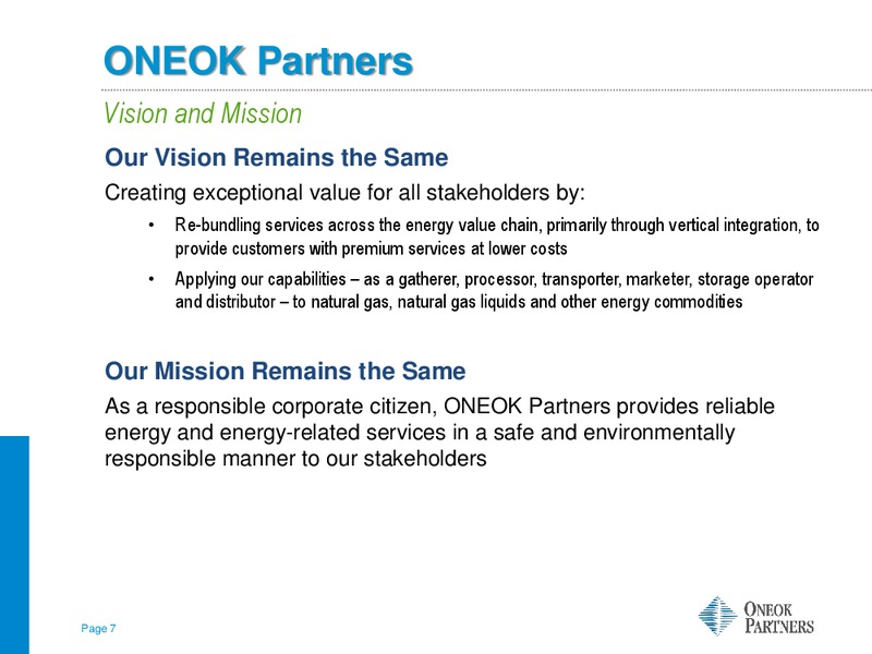 BAIRD GROWTH STOCK CONFERENCE – Oneok Inc. – slide 6