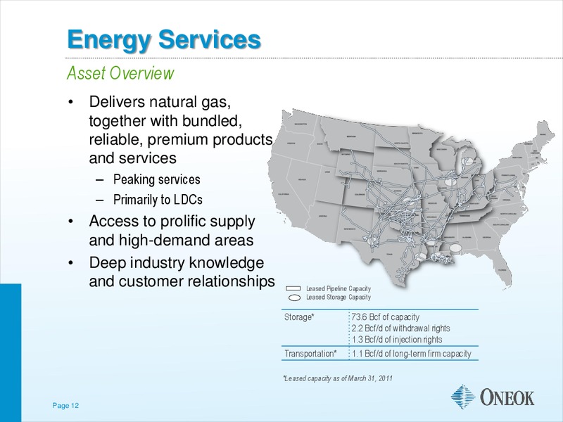 THE AGA FINANCIAL FORUM MAY – Oneok Inc. – slide 11