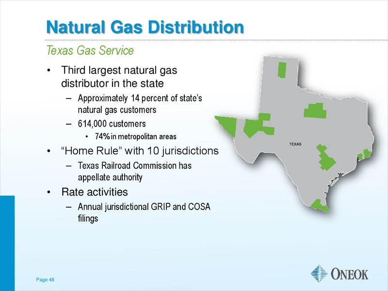 THE AGA FINANCIAL FORUM MAY – Oneok Inc. – slide 47